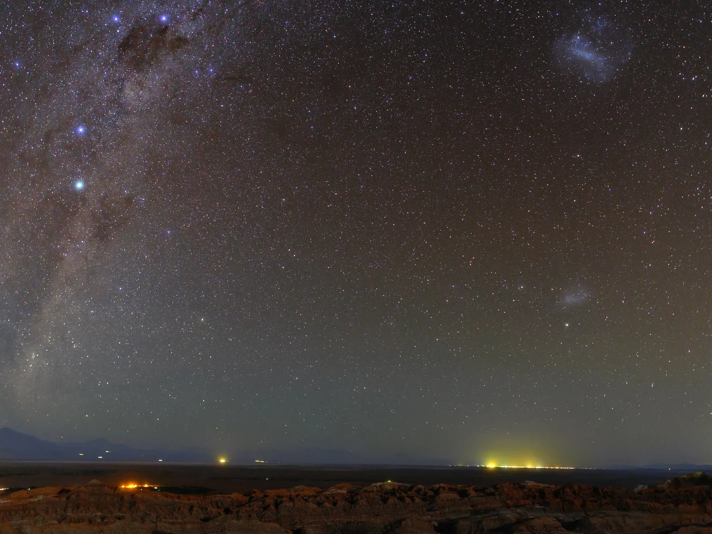 The Milky Way over the Atacama Desert at night
